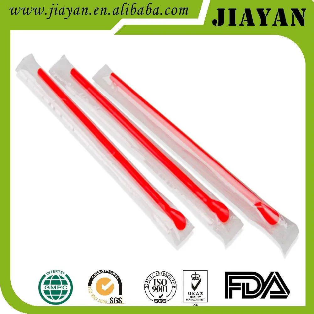 Multicolour Spoon Straw Disposable Spoon Plastic Drinking Straw Party Ice Smoothies MilkShake Bar Snow Cone Candy Spoon