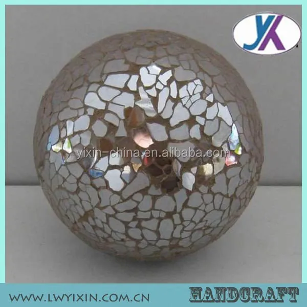 Iridescent Decorative Crackle Glass Balls For Home Decoration