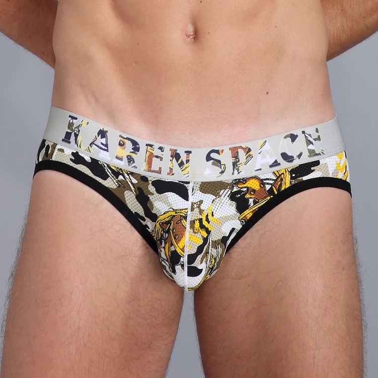 Customized Design Sexy Polyester  Print Men Boxer Underwear short
