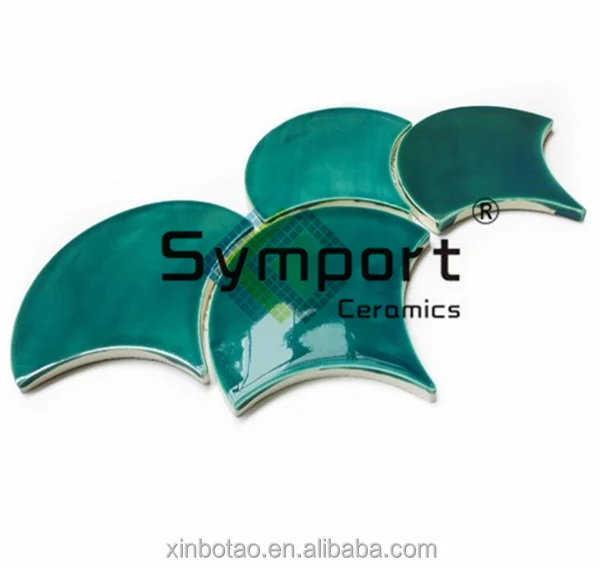 
Cheap Moroccan Green Fish Scale Ceramic Mosaic Tiles Manufacturer 