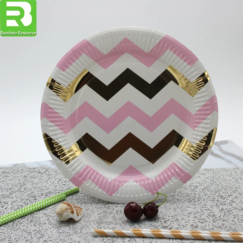Plate disposable_PE Coated Custom Paper plates_ Paper party plate