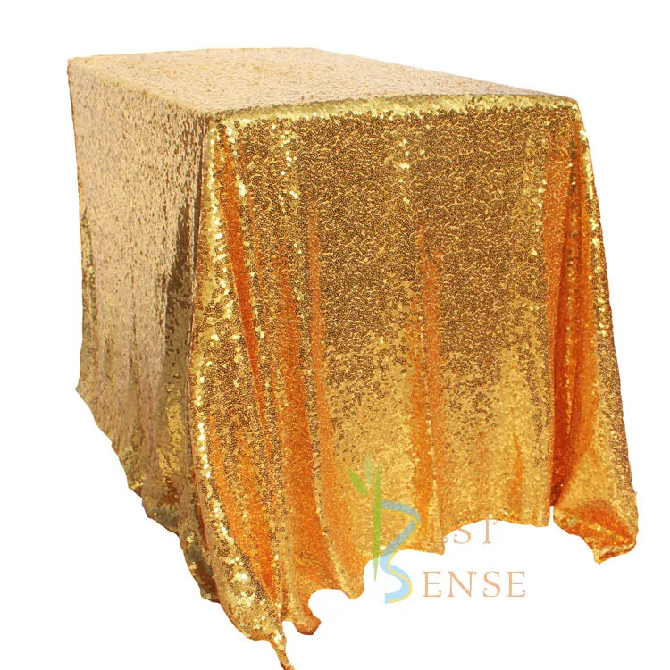 
131x89 inch Wedding Rectangular Table Cover in Sequin for Event Decor 