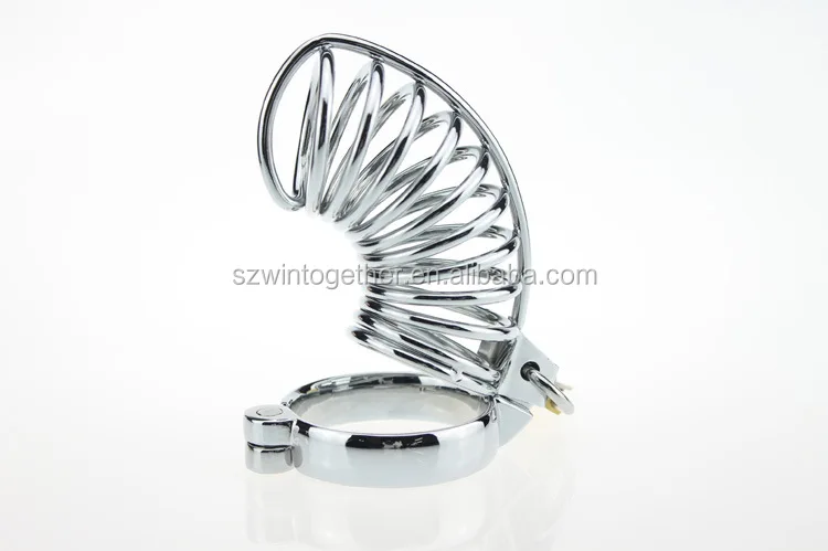 Metal chastity cage penis lock cage for male sex toy