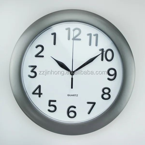 New Plastic 10inch Backwards Wall Clock/ Reverse Wall Clock