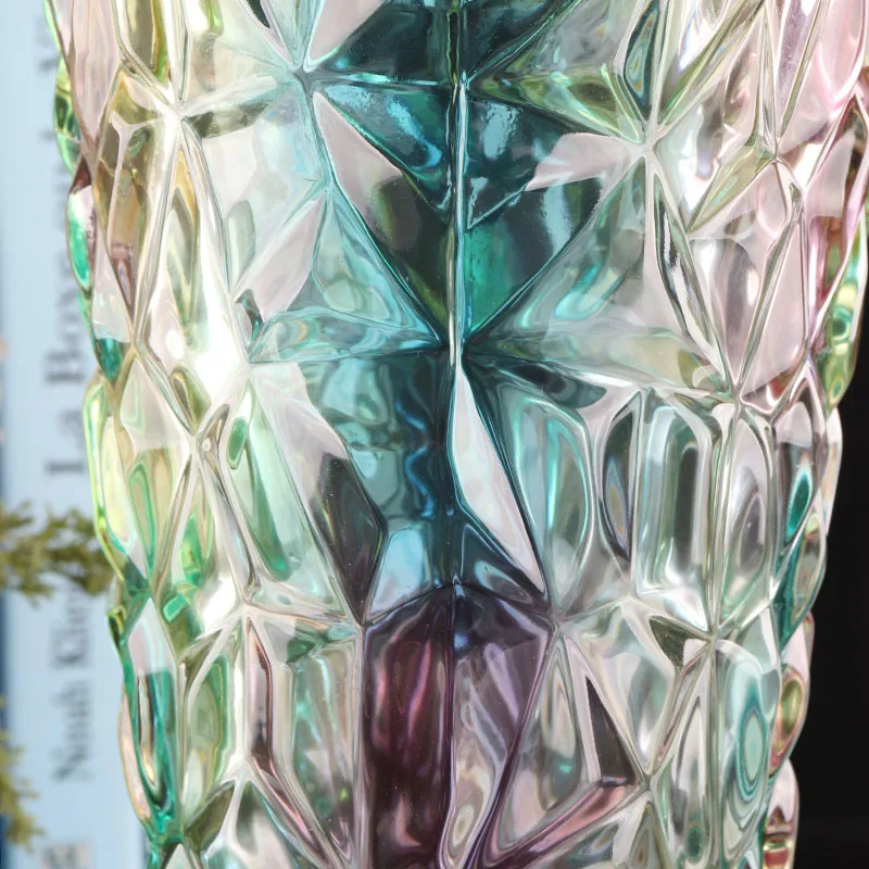 2019 wholesale crystal stained glass vase for home weddings decoration