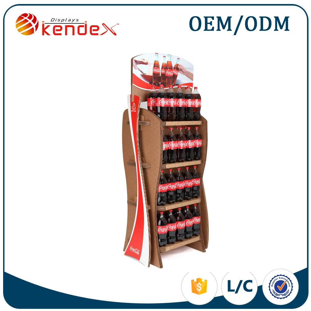 
Картонная витрина для напитков для рекламы коки в супермаркете 