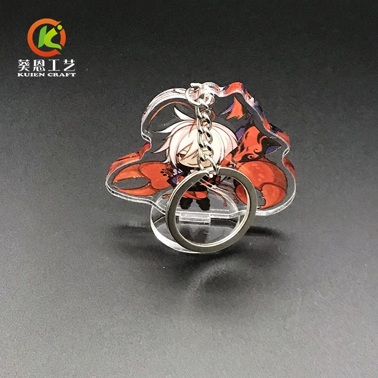 Factory Sale Cheap Promotional Custom Clear UV Printing Acrylic Stand /Standee Keychain Anime