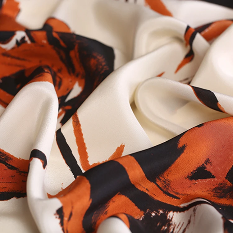 China factory wholesale cheap price printed silk satin fabric for dress