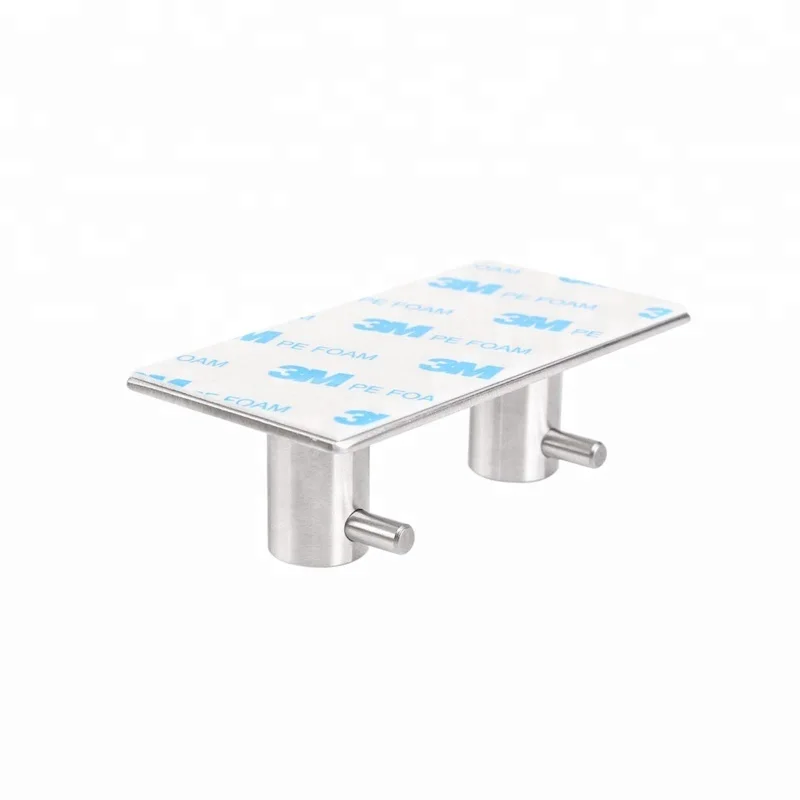 Bathroom Wall Adhesive Double Robe Hook