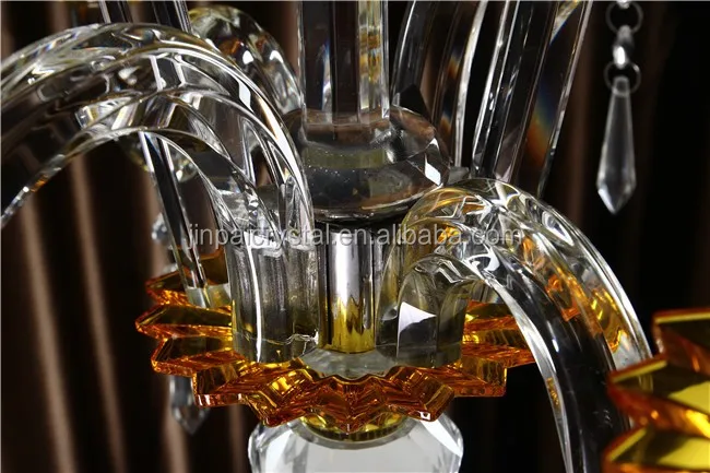 100cm high gold candle hurricane 7 light crystal vovite candle holder for tables