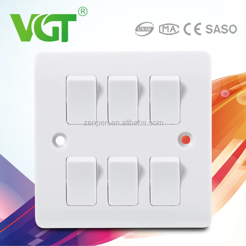 Оптовая Модельер Китай Alibaba Поставщиков Телевизор С 6 банды Бакелит Выключатель Света
