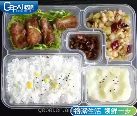 Disposable Plastic Bento Box for Take Away Leakproof PP Food Container for Storage and Packaging for Food and Fruit