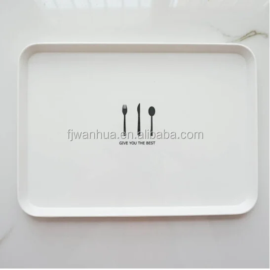 Melamine breakfast plastic serving trays