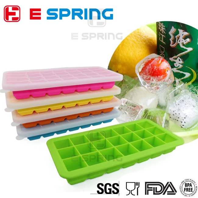 Оптовый заказ 21 полости Пользовательские Пищевой Премиум силиконовые ice cube лотки с крышками
