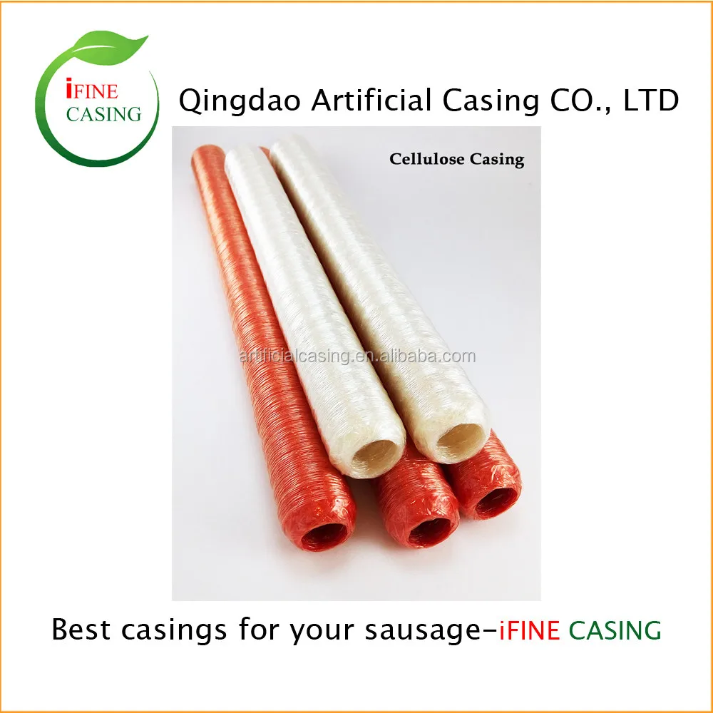 15MM~34MM Durable Fibrous Cellulose Sausage Casing for Frankfurters
