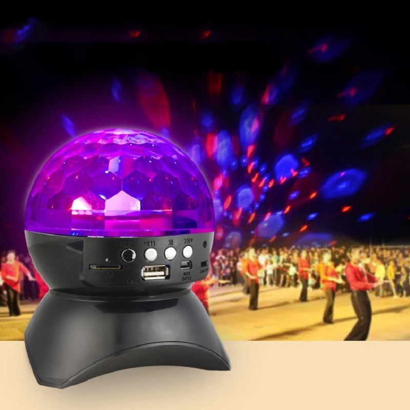 
Portable DJ Disco Party Wireless Speaker Built in Crystal Ball Colorful LED Stage Lighting 