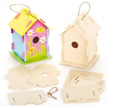 hot sale Wood Bird nest DIY bird house antiques bird breeding cages