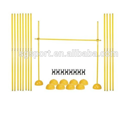 Agility Pole Hurdle Training Set for Lacrosse Indoor Outdoor Speed Soccer Football Equipment