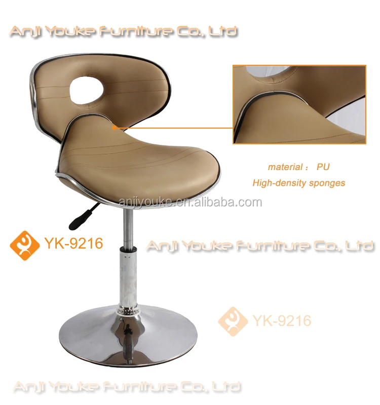 
Modern chrome base stainless steel bar stool minimalist bar chair for barber shop 