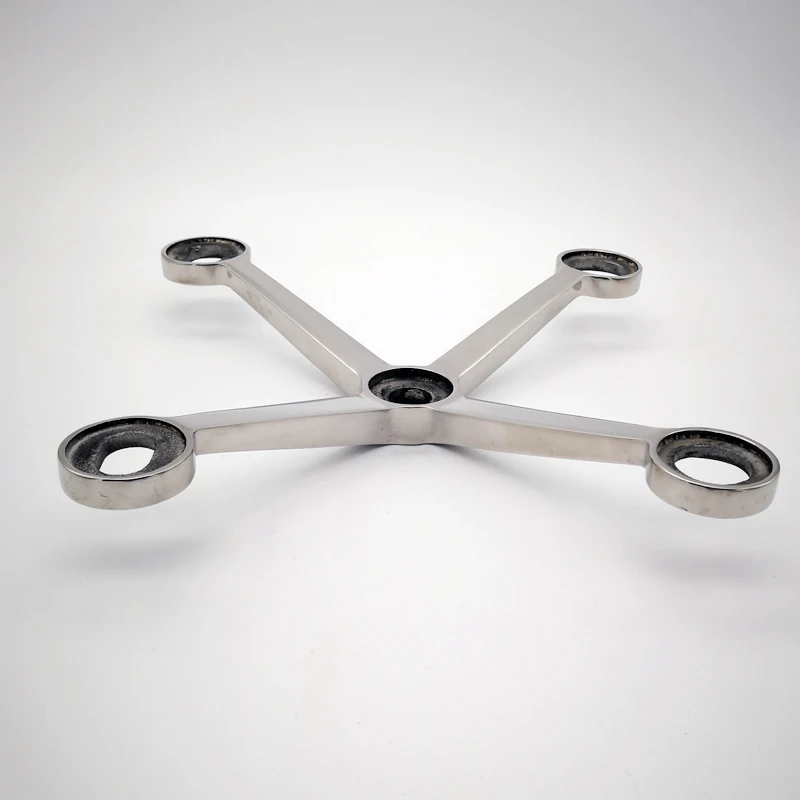 4 Arms Point Supported Curtain Wall Glass Spider Fittings Accessories