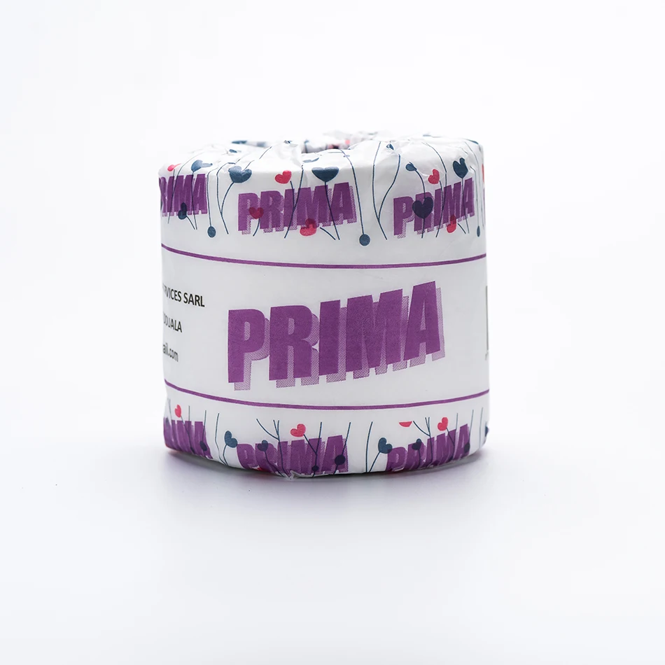 100% Virgin Pulp Paper Wrapper Paper Tissue Custom Pattern Bathroom Roll Cheap Toilet Paper