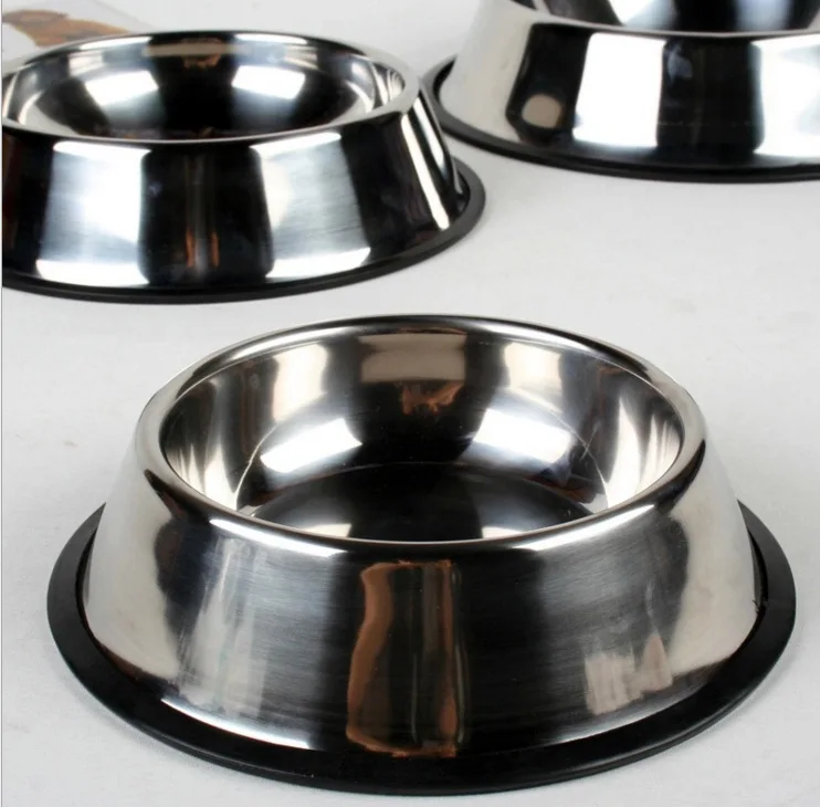 
Stainless steel dog food and water bowl large/small breed bowl non slip pet bowl large/small size 
