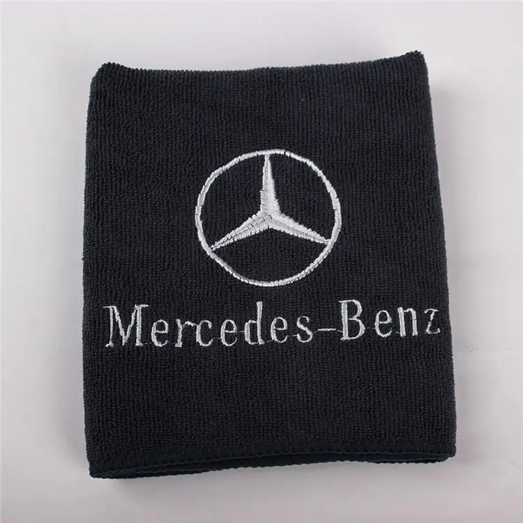Black Brand Logo Towel With Pattern superdry-cal microfiber towel car
