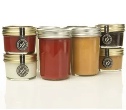 100ml 200ml 300ml 500ml topsale clear glass mason jar/glass caviar bottle/ glass jam jar with tin lid