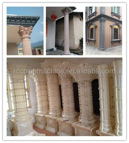 New Design Factory Price Injection Concrete Columns Mold Plastic Single White Outdoor Plastic Pillar Mould Household Product 300