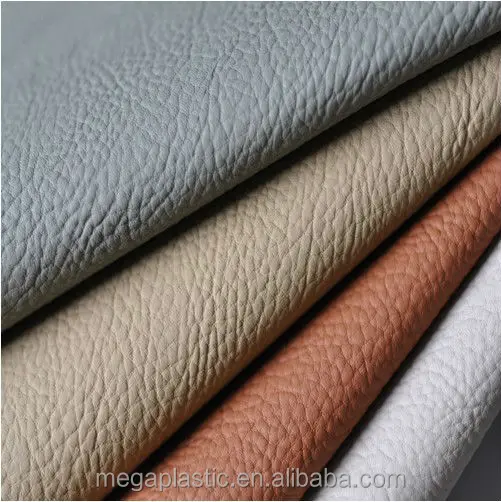 Embossed PVC artificial leather use for car seat leather, sofa leather usage