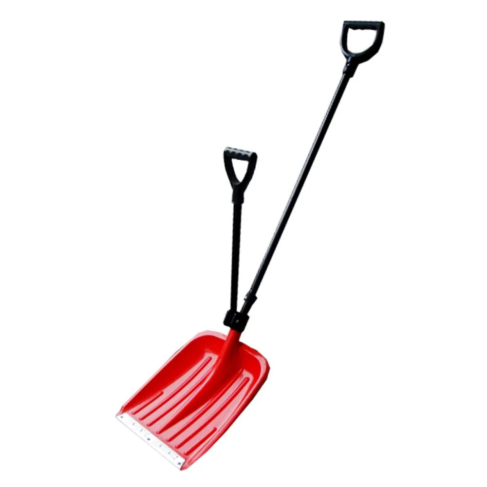 Telescopic snow shovel with two handles