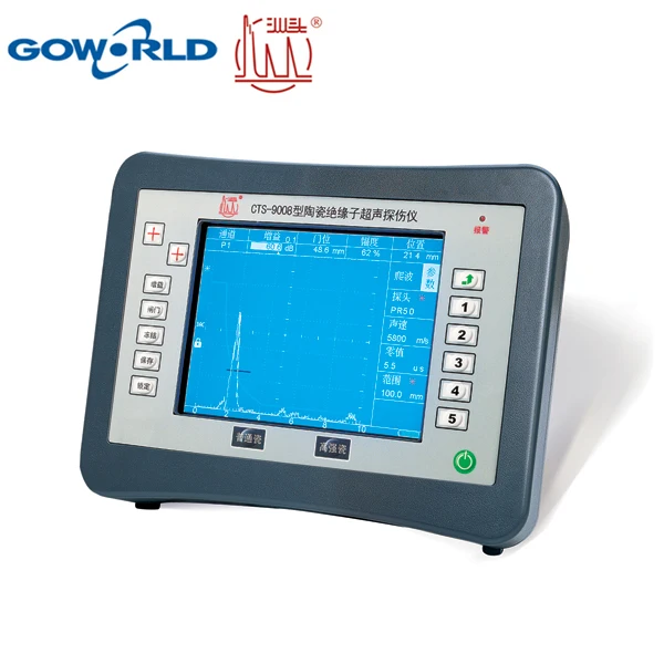 GOWORLD CTS-9008 ультразвуковой дефектоскоп для керамической фарфоровых изоляторов НК тестирования оборудования НК инструмент
