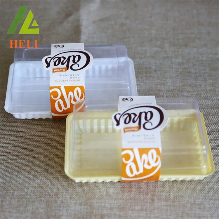 Various styles bread cake PET plastic blister disposable container slice boxes