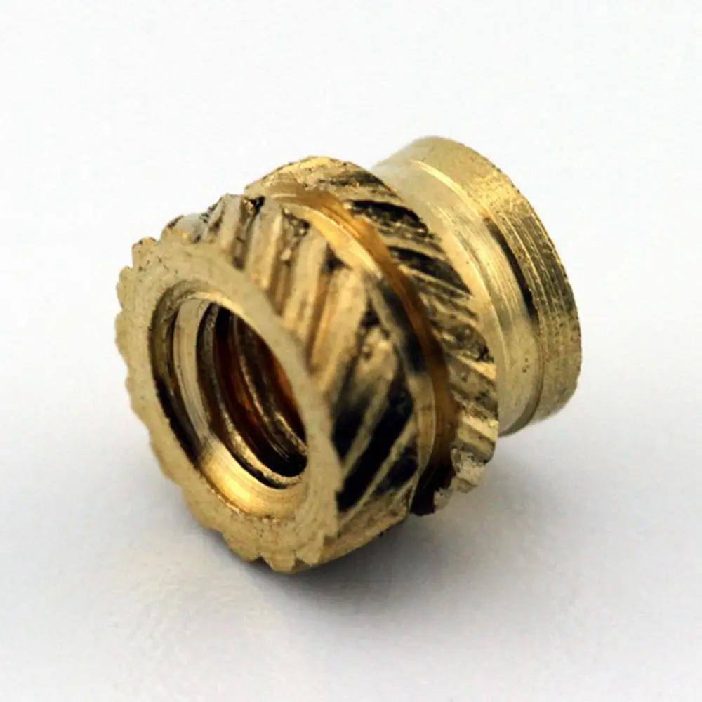 High Precision Knurled Brass Micro Welding Nut Threaed Insert For Plastic