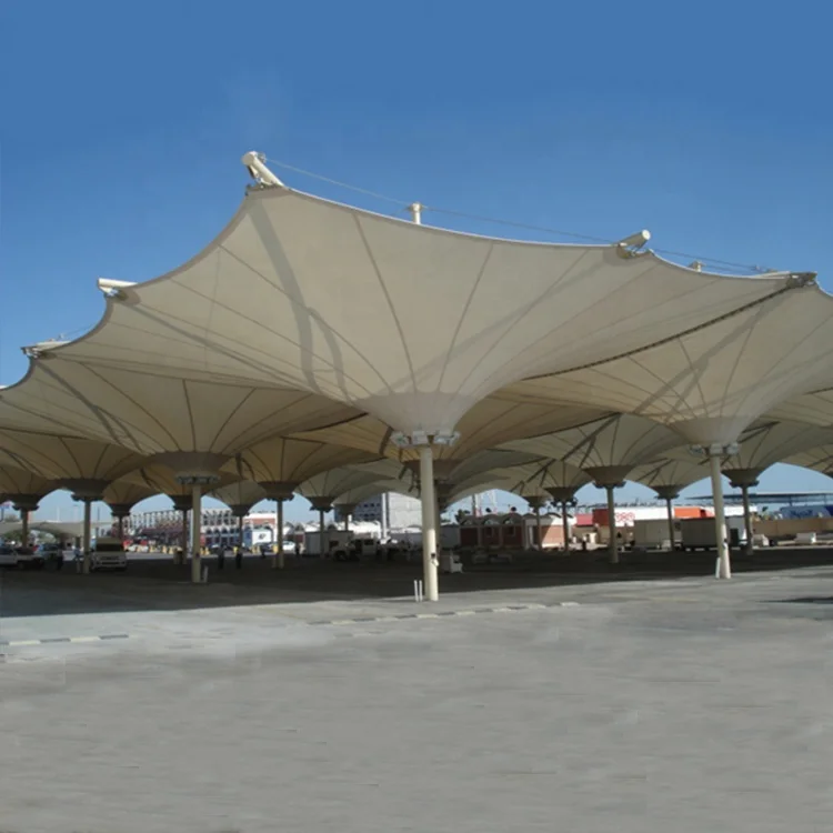 Factory Price Pvc Membrane Structure Tensile Fabric Shade Structures Canopy