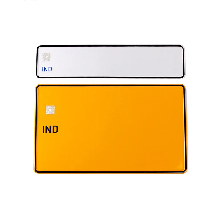 Wholesale Euro Embossed Aluminum Bike Blank Design Photo Number License Plates