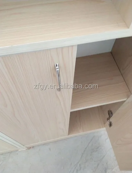 Multiple receive ark two doors KD packing MDF material bookcase with doors