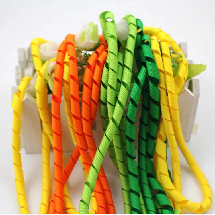 softball curly grosgrain ribbon for hair accessories decoration