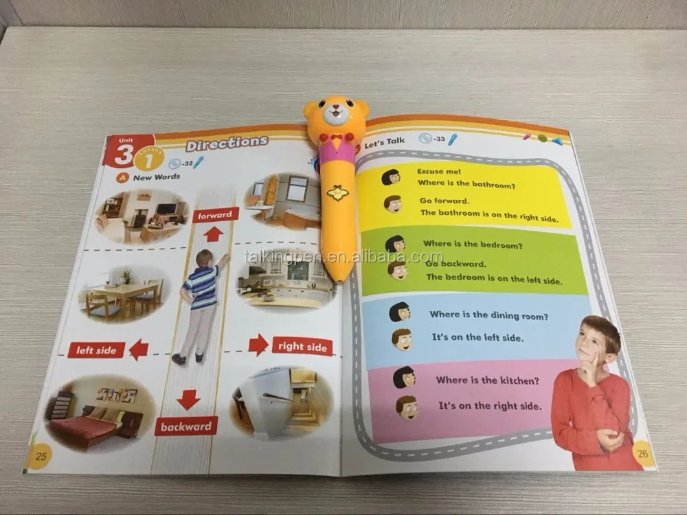 Recordable Digital Touch Reading Pen, Leapreader Pen and English Book Big Jump for Kids