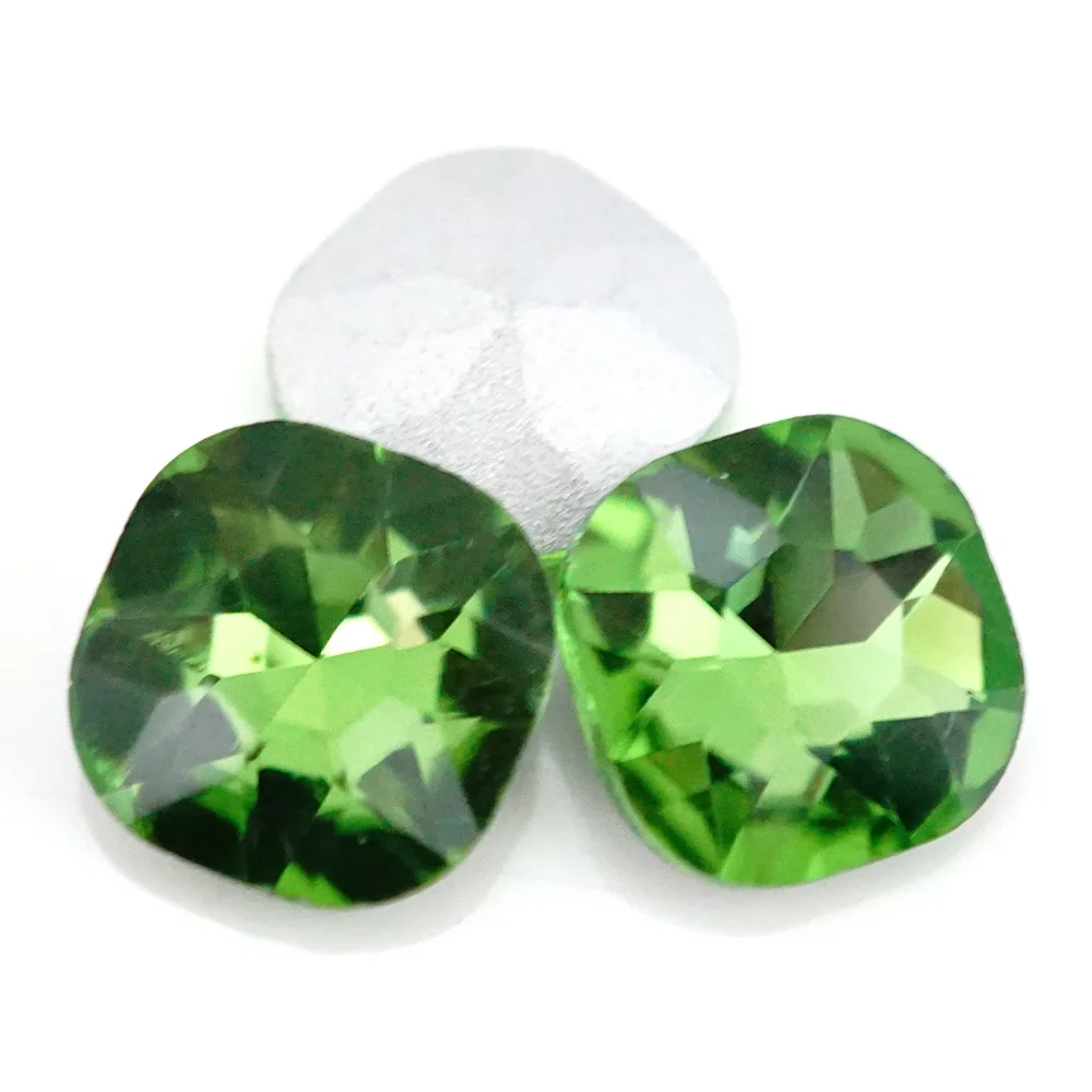 
LOCACRYSTAL Brand Fancy Glass Stone Bag Shoes Decoration Fat Square Crystal Glass Stone 