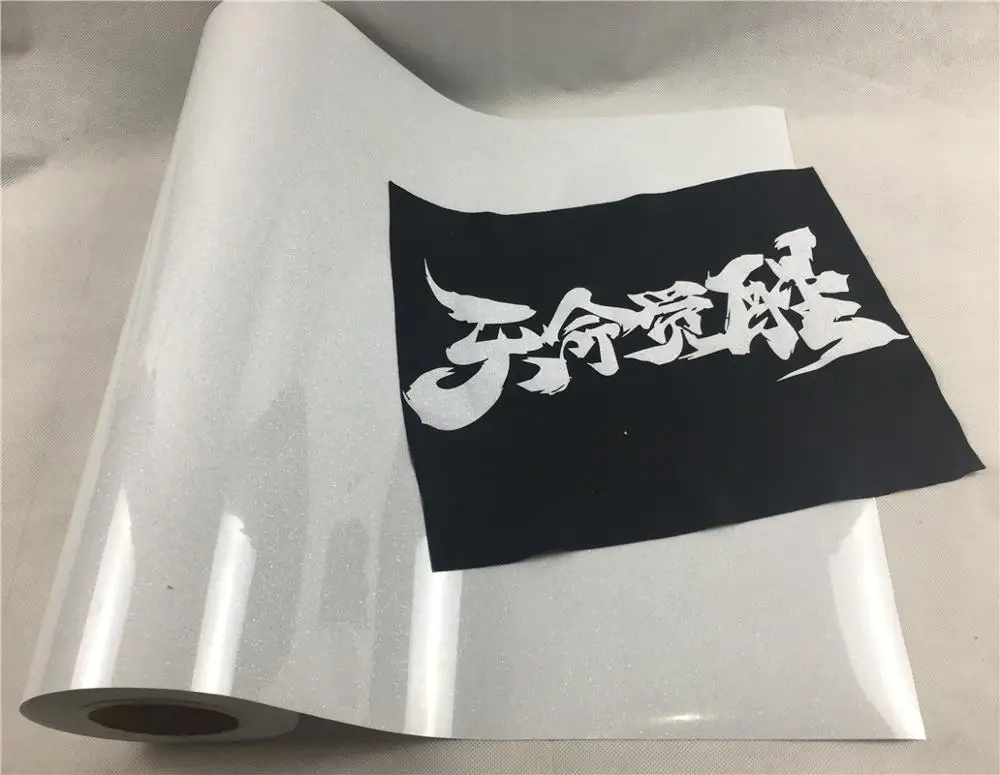 
Hot Sale High Quality Heat Transfer White Glitter Vinyl Film10 x 12 inches Sheets 