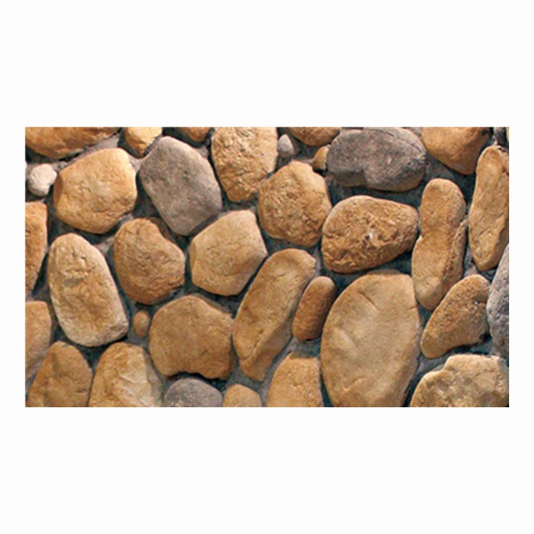 GB-E02 pebble stone artificial cultural stone wall panel