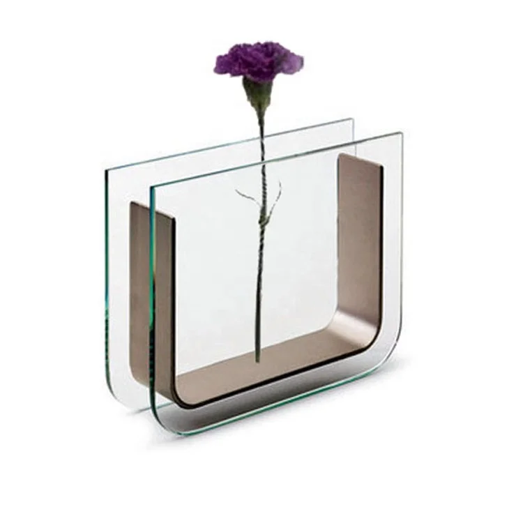 Factory price transparent tabletop flower acrylic vase small flower vase