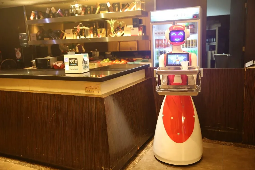 Complete logistics intelligent  restaurant food and  meal delivery  robot