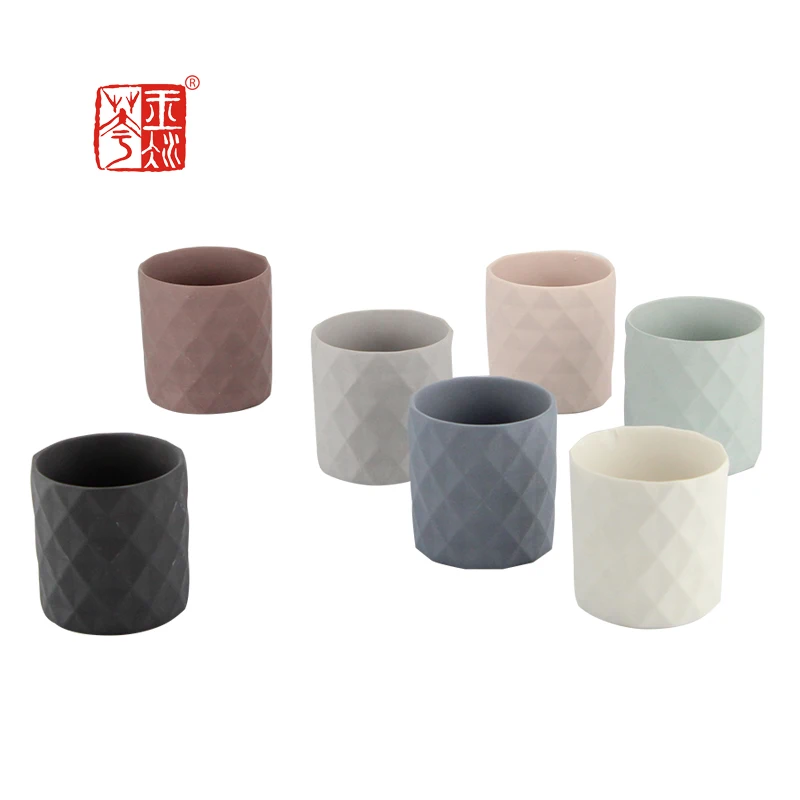 Unique Small Ceramic Diamond Shape Flower Pot