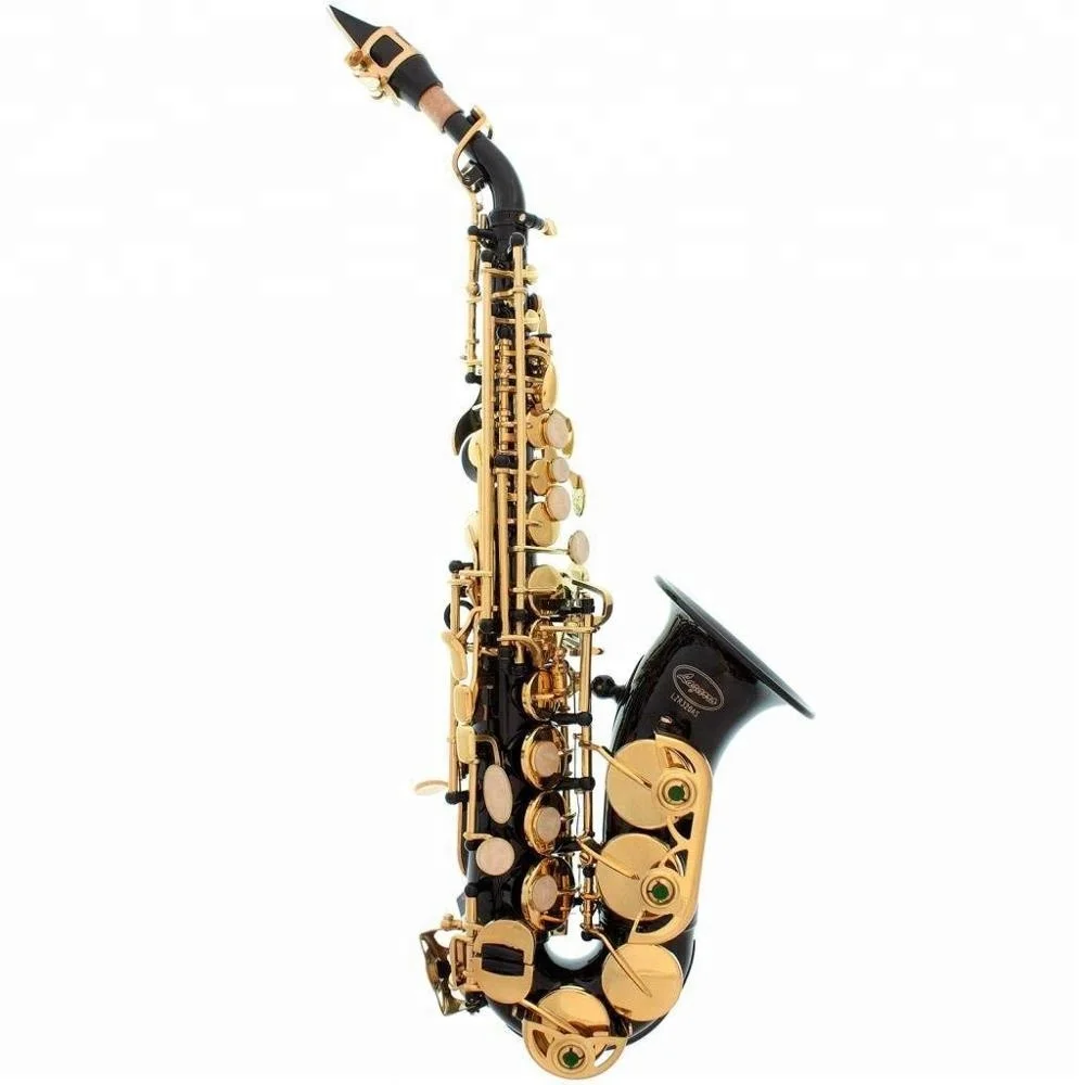 
Accept OEM Dasheng Music DSSC-711BG Black Body And Gold Keys Chinese Curved Saxophone Soprano 