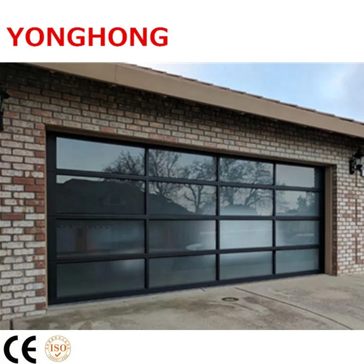 Fashion Type Modern 40mm Panel Aluminum Glass Garage Door for Sale