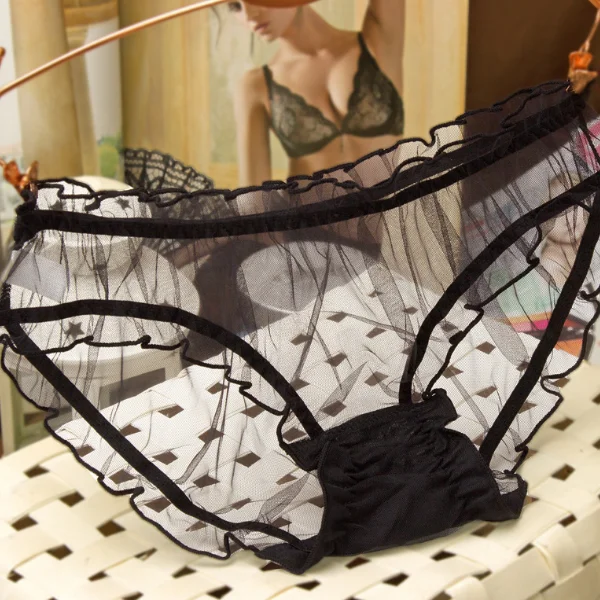 SP4072A Sexy Mesh Transparent New Women Triangle Panties