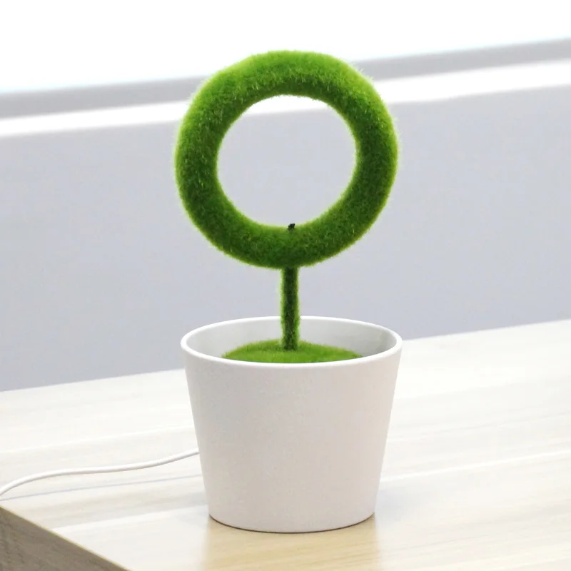 Decorative Room Air Ionizer Desktop Green Plant Air Purifier