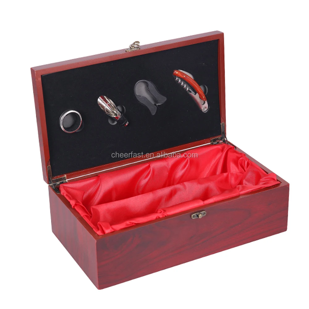 Производство, оптовая продажа, деревянная Подарочная коробка для вина с 2 бутылками